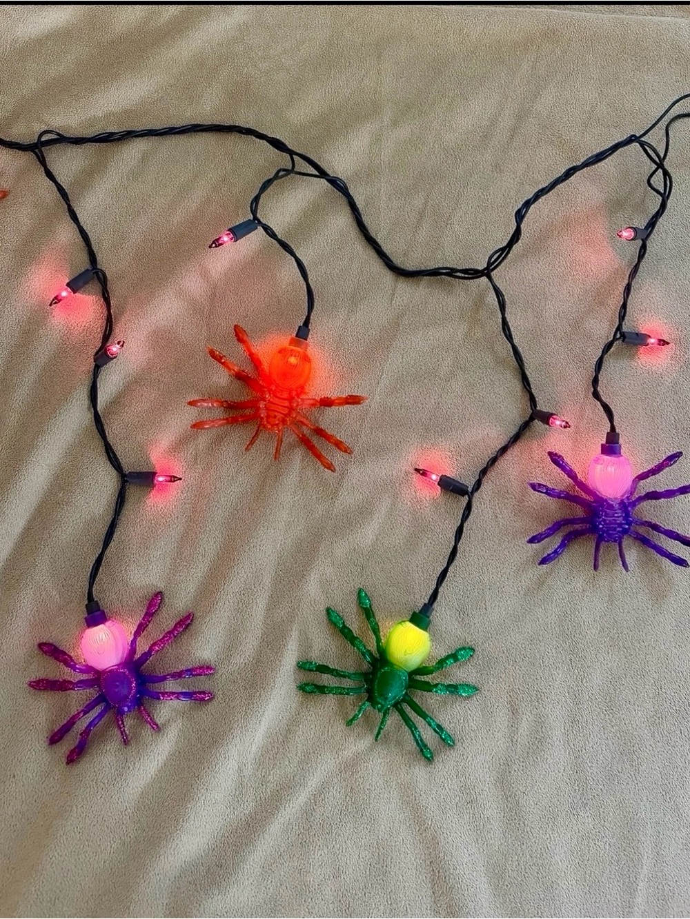 Halloween Spider String Lights - Multicolor Decorative Lights